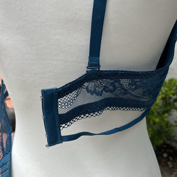 Pearlle Blue Lace Push-Up Bra NEW NWT Size 40C - Picture 8 of 10